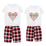 Christmas Couple Pajamas Matching Sets Merry Christmas Mr & Mrs Adult Loungwear Short Pajamas Set