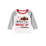 Christmas Matching Family Pajamas Believe Christmas Tree Red Pajamas Set