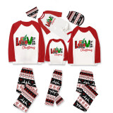 Christmas Matching Family Pajamas Love Christmas Trucks Gray Reindeer Pants Pajamas Set