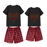 Christmas Couple Pajamas Matching Sets Merry Christmas Mr & Mrs Adult Loungwear Short Pajamas Set