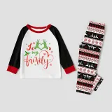 Christmas Matching Family Pajamas Snowflake Love My Family Gray Reindeer Pants Pajamas Set