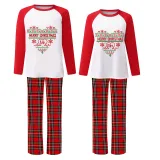 Christmas Couple Pajamas Matching Sets Merry Christmas Mr & Mrs Adult Loungwear Red Pajamas Set