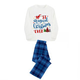Christmas Matching Family Pajamas Believe Gingerbread Man Blue Pajamas Set