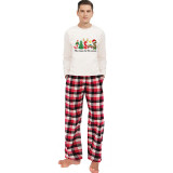 Christmas Couple Pajamas Matching Sets Christmas Jeaus Adult Loungwear White Pajamas Set