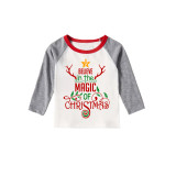 Christmas Matching Family Pajamas Believe In The Magic Of Christmas Gray Reindeer Pants Pajamas Set