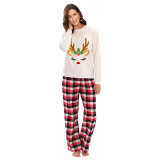 Christmas Couple Pajamas Matching Sets Deer Reindeer Adult Loungwear Gray Pajamas Set