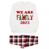 Christmas Matching Family Pajamas 2023 We Are Family Red Pajamas Set