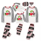 Christmas Matching Family Pajamas Love Christmas Gray Reindeer Pants Pajamas Set