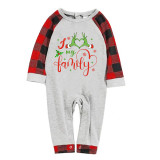 Christmas Matching Family Pajamas Snowflake Love My Family Gray Pajamas Set