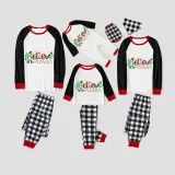 Christmas Matching Family Pajamas Believe String Light Gray Pajamas Set