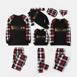 Christmas Matching Family Pajamas Believe Gingerbread Man Black White Plaids Pajamas Set