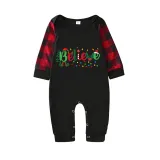 Christmas Matching Family Pajamas Believe String Light Black Pajamas Set