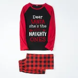 Christmas Couple Pajamas Matching Sets Dear Santa She's & He's The Naughty Ones Adult Loungwear Black Pajamas Set