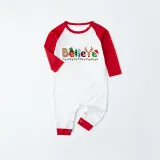 Christmas Matching Family Pajamas Believe Gingerbread Man Red Pajamas Set