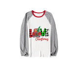 Christmas Matching Family Pajamas Love Christmas Trucks Gray Reindeer Pants Pajamas Set