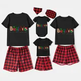 Christmas Matching Family Pajamas Believe Gingerbread Man Black Pajamas Set