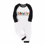 Christmas Matching Family Pajamas Believe Gingerbread Man Green Pajamas Set