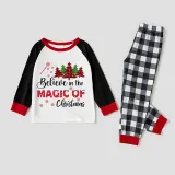 Christmas Matching Family Pajamas Believe Christmas Tree Gray Pajamas Set