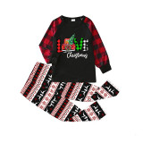 Christmas Matching Family Pajamas Love Christmas Trucks Black Reindeer Pants Pajamas Set