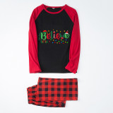 Christmas Matching Family Pajamas Believe String Light Black White Plaids Pajamas Set
