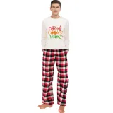 Christmas Couple Pajamas Matching Sets Official Cookie Tester & Baker Adult Loungwear White Pajamas Set