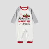Christmas Matching Family Pajamas Believe Christmas Tree Red Pajamas Set