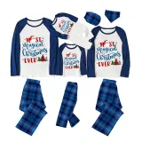 Christmas Matching Family Pajamas Believe Gingerbread Man Blue Pajamas Set