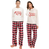 Christmas Couple Pajamas Matching Sets Christmas King & Queen Adult Loungwear Gray Pajamas Set