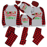 Christmas Matching Family Pajamas Family Christmas Hat Crew Gray Pajamas Set