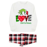 Christmas Matching Family Pajamas Love Christmas Red Pajamas Set