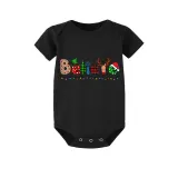Christmas Matching Family Pajamas Believe Gingerbread Man Black Pajamas Set