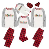 Christmas Matching Family Pajamas Believe Gingerbread Man Red Pajamas Set
