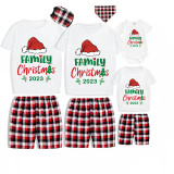 Christmas Matching Family Pajamas 2023 Family Christmas Hat Short Pajamas Set