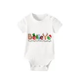 Christmas Matching Family Pajamas Believe Gingerbread Man Short Pajamas Set
