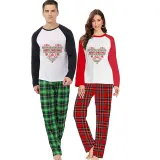 Christmas Couple Pajamas Matching Sets Merry Christmas Mr & Mrs Adult Loungwear Red Pajamas Set
