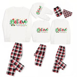 Christmas Matching Family Pajamas Believe String Light Red Pajamas Set