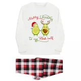 Christmas Couple Pajamas Matching Sets Merry Christmas To My Other Half Adult Loungwear White Pajamas Set
