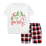 Christmas Matching Family Pajamas Snowflake Love My Family Short Pajamas Set