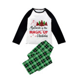 Christmas Matching Family Pajamas Believe Christmas Tree Green Pajamas Set