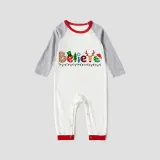 Christmas Matching Family Pajamas Believe Gingerbread Man Red Pajamas Set