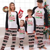 Christmas Matching Family Pajamas Magical Christmas Tree Gray Reindeer Pants Pajamas Set