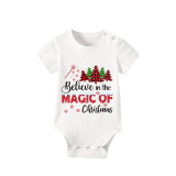 Christmas Matching Family Pajamas Believe Christmas Tree Short Pajamas Set