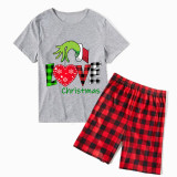 Christmas Matching Family Pajamas Love Christmas Short Pajamas Set