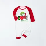 Christmas Matching Family Pajamas Love Christmas Red Pajamas Set