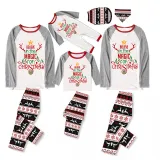 Christmas Matching Family Pajamas Believe In The Magic Of Christmas Gray Reindeer Pants Pajamas Set