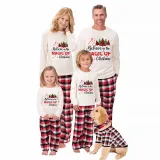 Christmas Matching Family Pajamas Believe Christmas Tree Red Pajamas Set