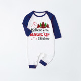 Christmas Matching Family Pajamas Believe Christmas Tree Blue Pajamas Set