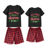 Christmas Couple Pajamas Matching Sets All I Want For Christmas Is You Adult Loungwear Short Pajamas Set