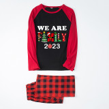 Christmas Matching Family Pajamas 2023 We Are Family Black White Plaids Pajamas Set