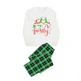 Christmas Matching Family Pajamas Snowflake Love My Family Green Pajamas Set